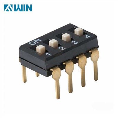Interruptor DIP de 4 posicions de 2,54 mm Negre